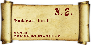 Munkácsi Emil névjegykártya