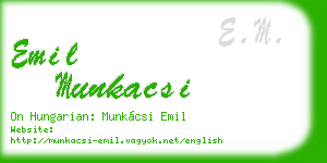 emil munkacsi business card